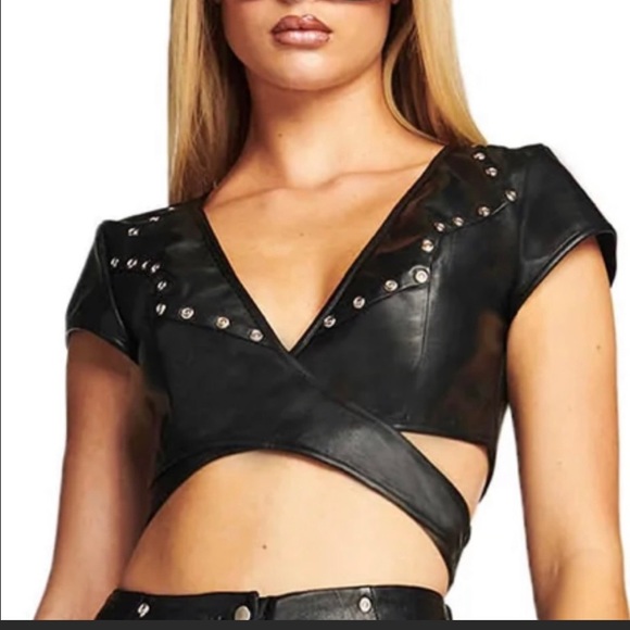 I.AM.GIA Tops - I.AM.GIA Y2K cropped wrap top NWTs